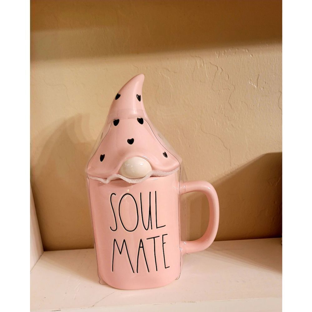 Rae Dunn Soul MATE gnome pink coffee mug